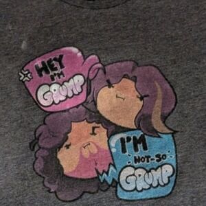 Rare Spectra Game Grumps Hey I'm Grump Tee Black Cotton Graphic T-Shirt 3XL